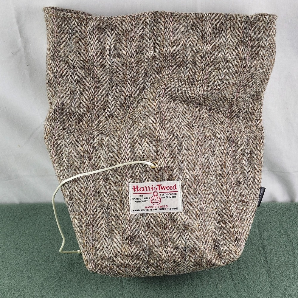 Handmade Harris Wool Tweed Fabric Bag - Crafty Weaver Tag - United Kingdom